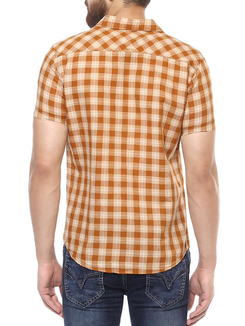 brown cotton casual shirt - 14504720 - Standard Image - 2