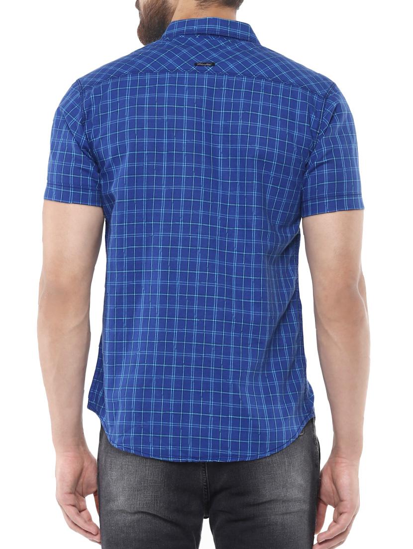 blue cotton casual shirt - 14504734 - Standard Image - 2
