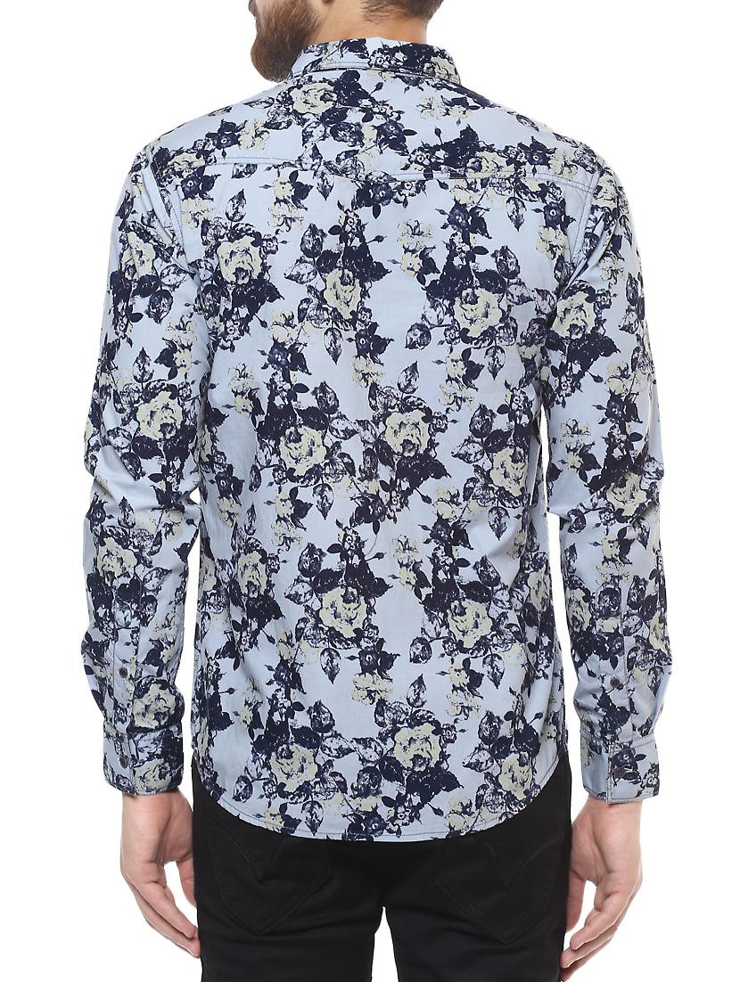 blue cotton casual shirt - 14504738 - Standard Image - 2