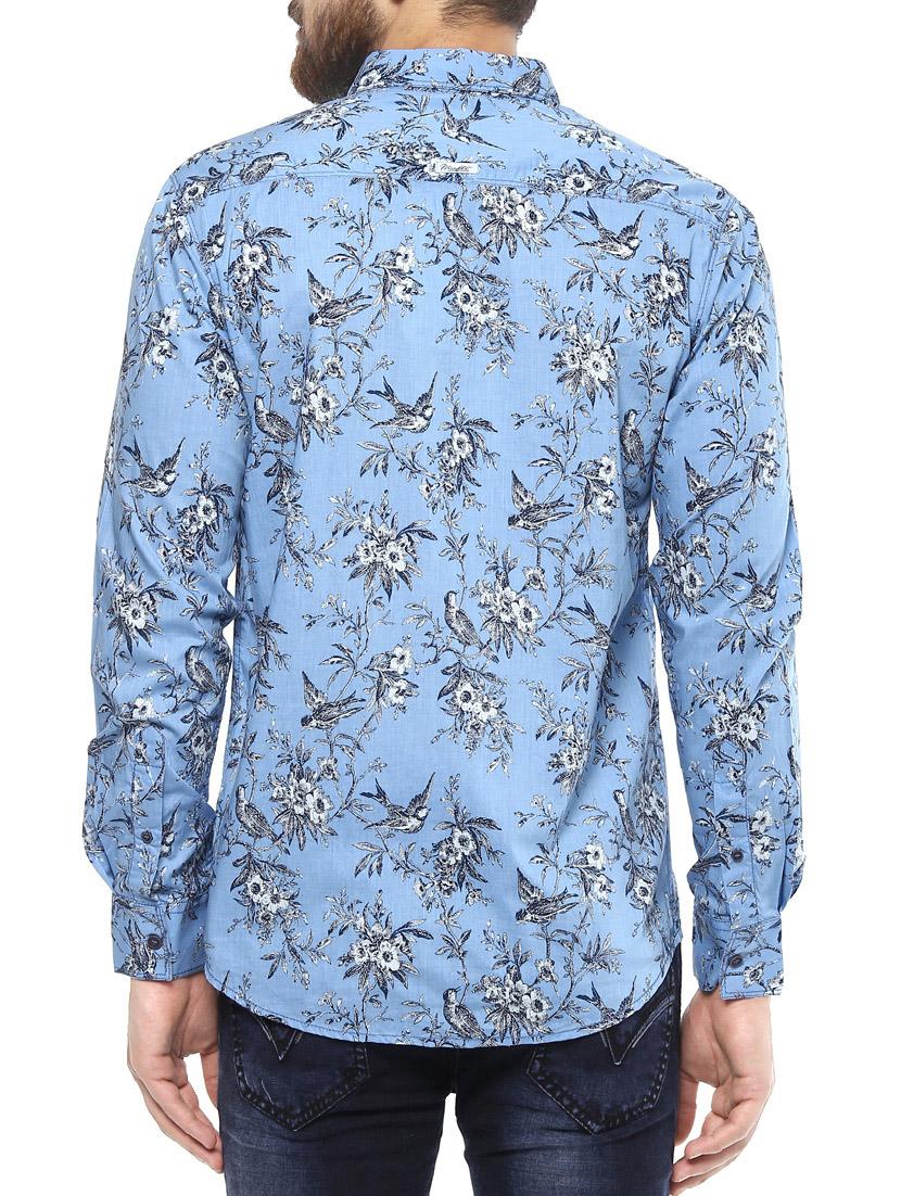blue cotton casual shirt - 14504745 - Standard Image - 2