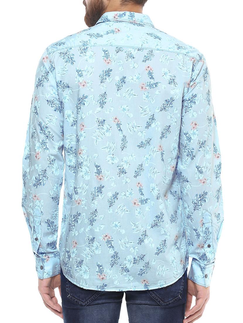 light blue cotton casual shirt - 14504771 - Standard Image - 2