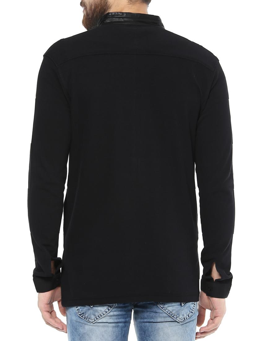 black cotton casual jacket - 14504816 - Standard Image - 2