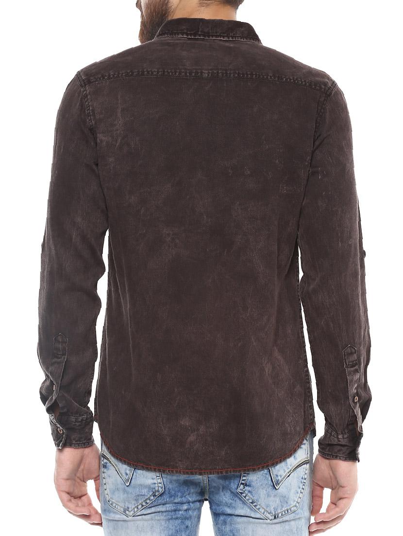 brown cotton casual shirt - 14504891 - Standard Image - 2
