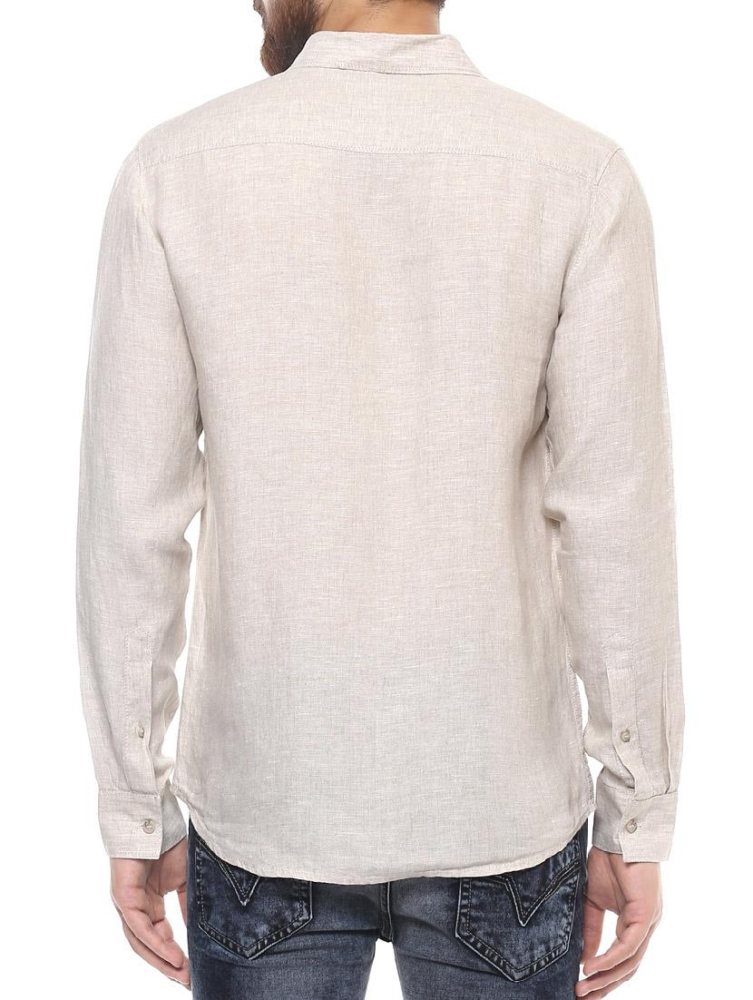 beige cotton casual shirt - 14504957 - Standard Image - 2