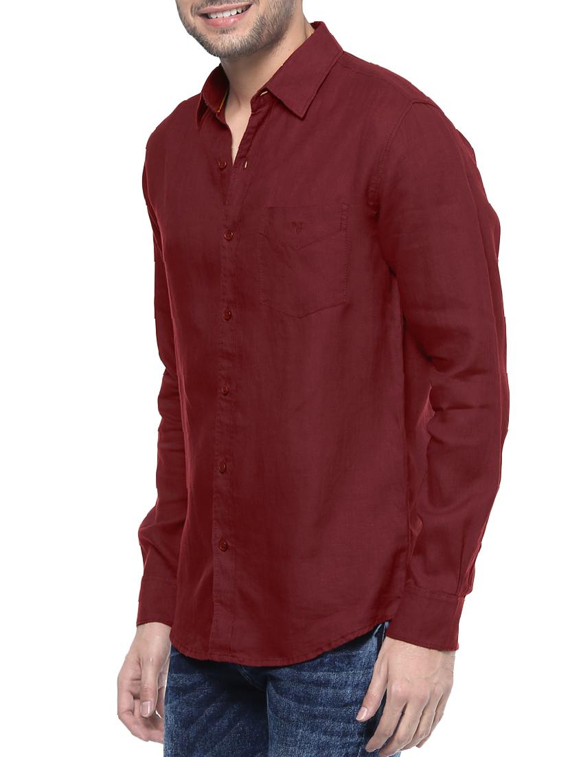 red cotton casual shirt - 14504962 - Standard Image - 2
