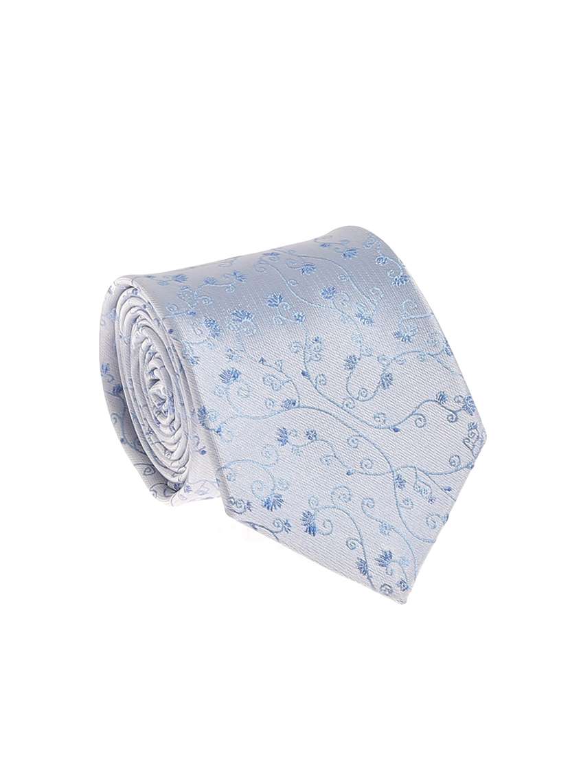 light blue micro silk fabric tie with cuff link and pocket square