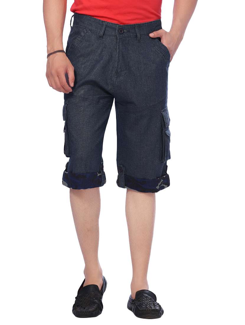 blue cotton three  fourths