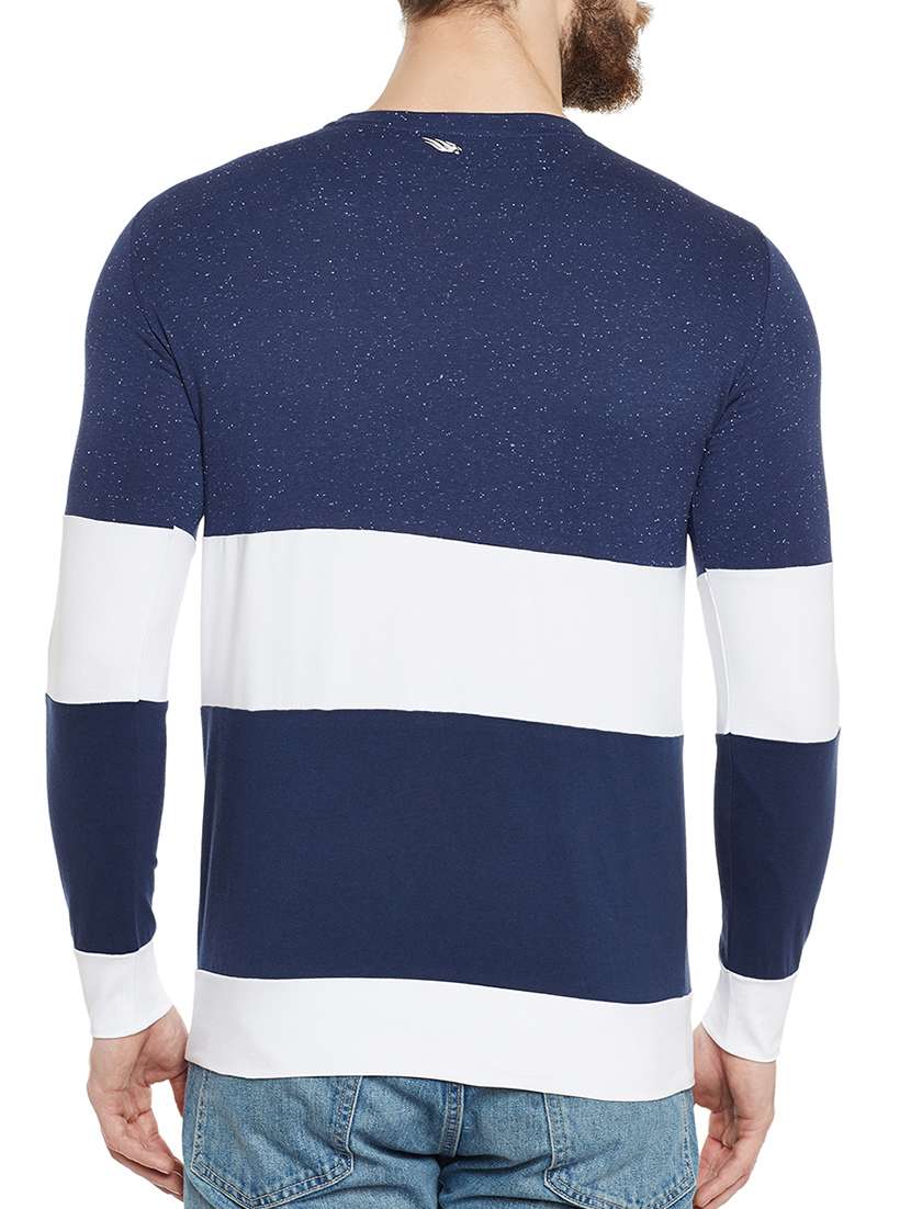 blue cotton color block  t-shirt - 14515492 -  Standard Image - 2