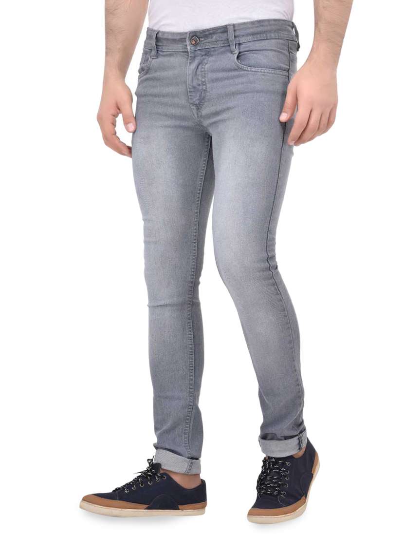 grey denim washed jeans