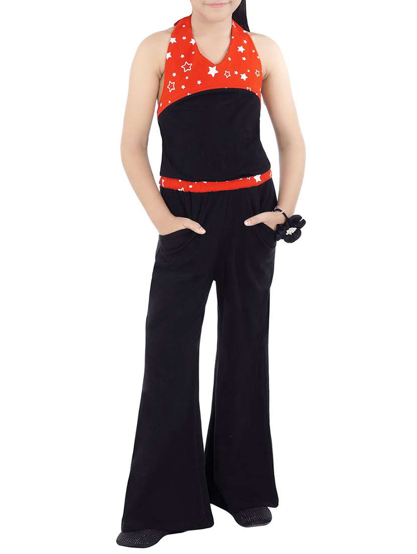 black cotton jumpsuit