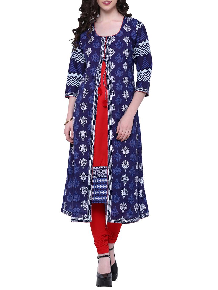 women's layered kurta - 14518617 - Zoom Image - 0