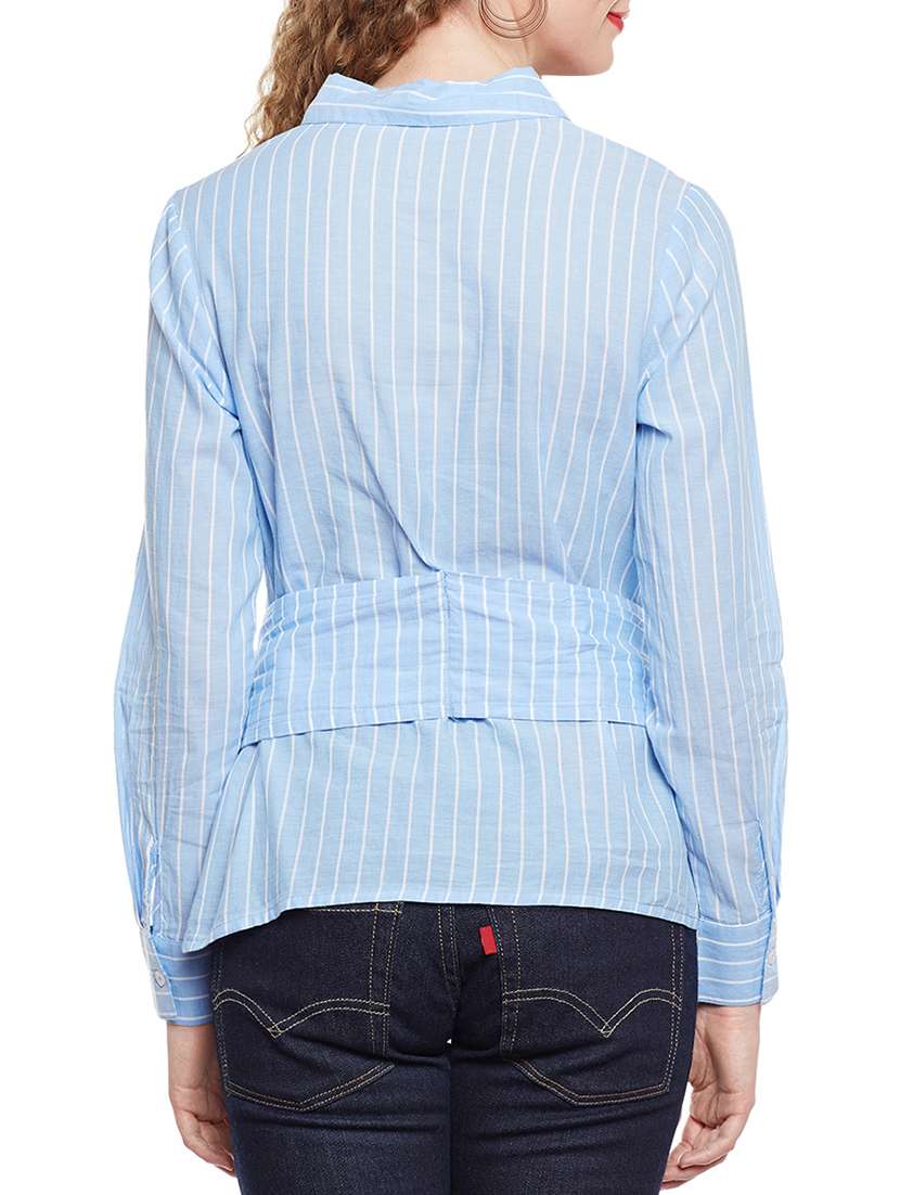 blue striped cotton shirt - 14518667 -  Standard Image - 2