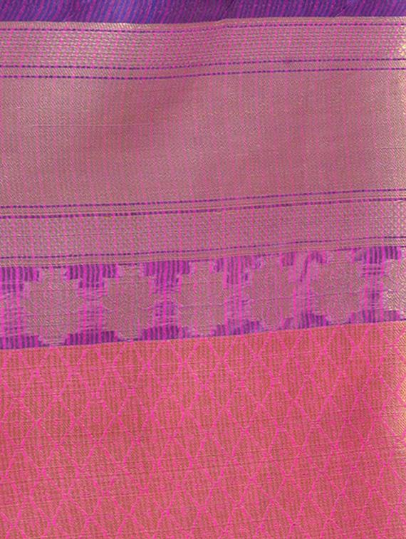 zari motifs banarasi saree with blouse - 14518768 - Standard Image - 2