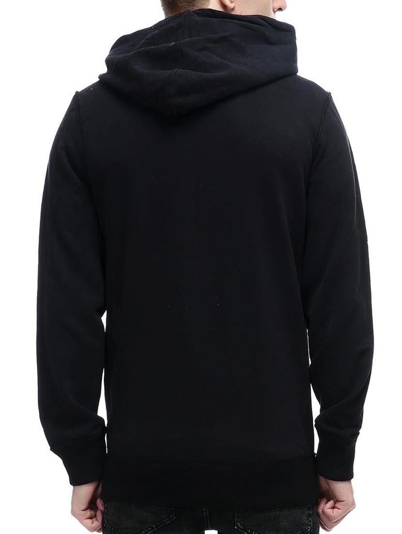 black cotton sweatshirt - 14529191 - Standard Image - 2