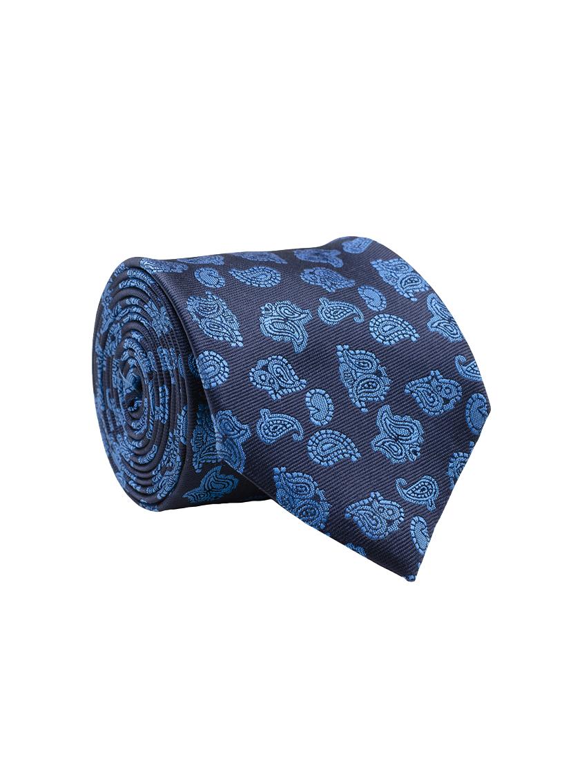 blue micro fibre tie - 14531187 -  Zoom Image - 0