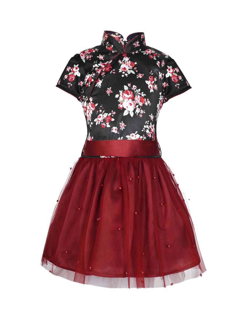 black polyester frock