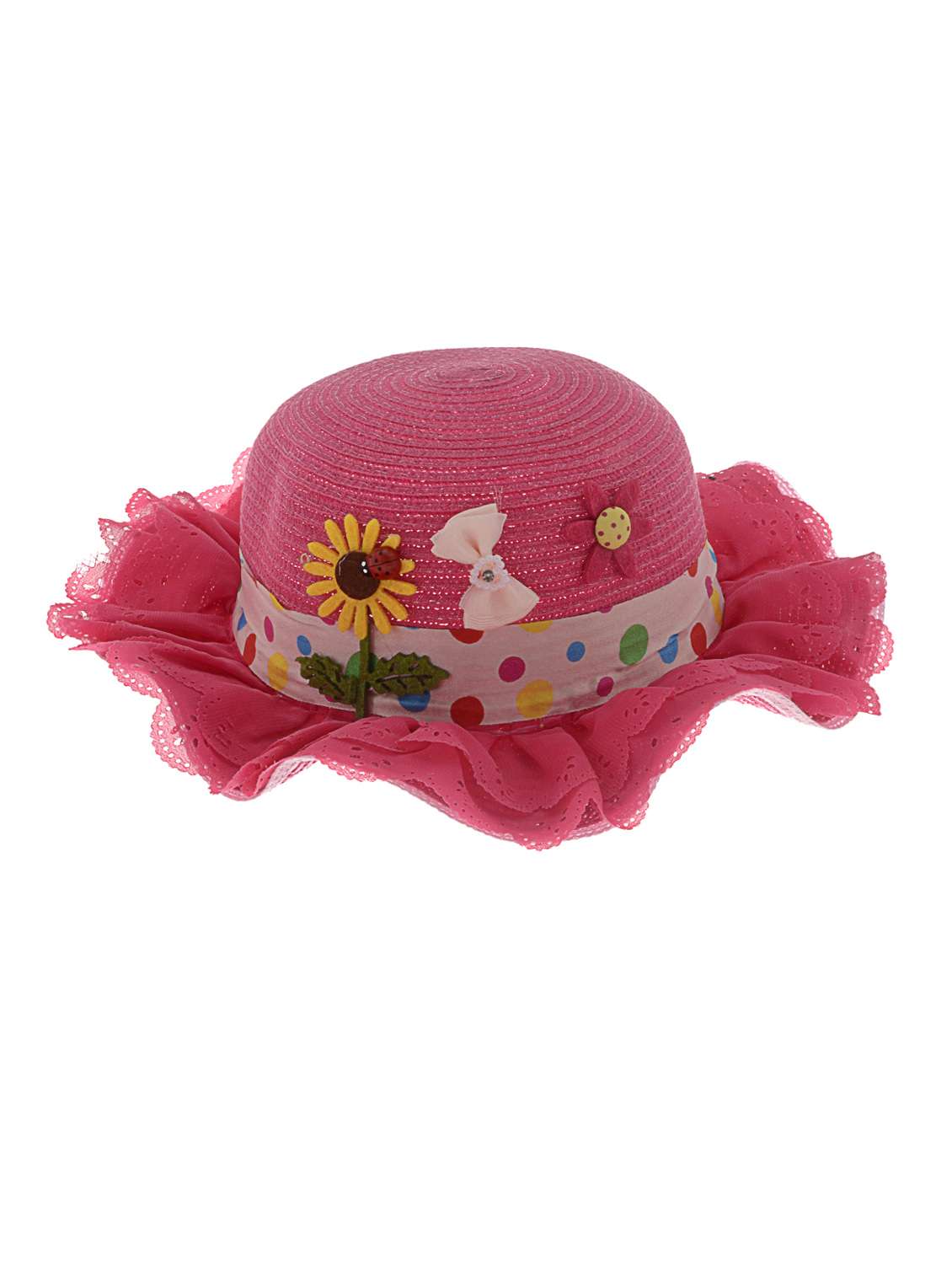 pink embellished cotton hat