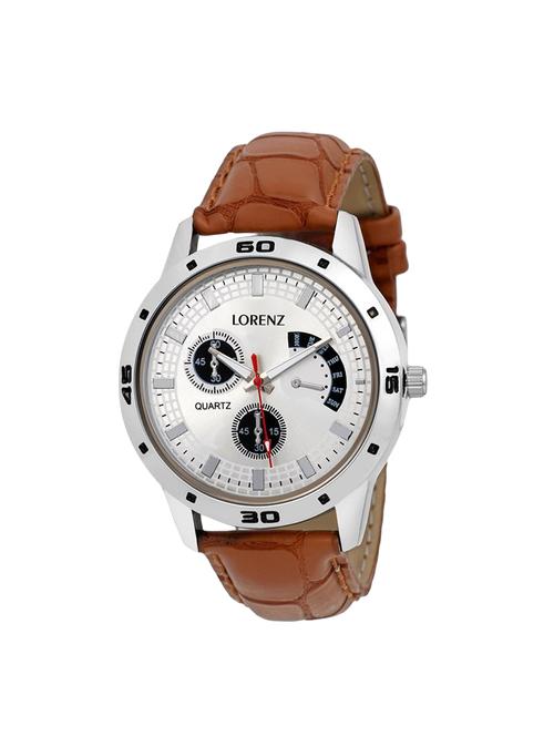 lorenz bestseller mk-1059amen's analog watch with brown strap - 14547750 -  Standard Image - 0