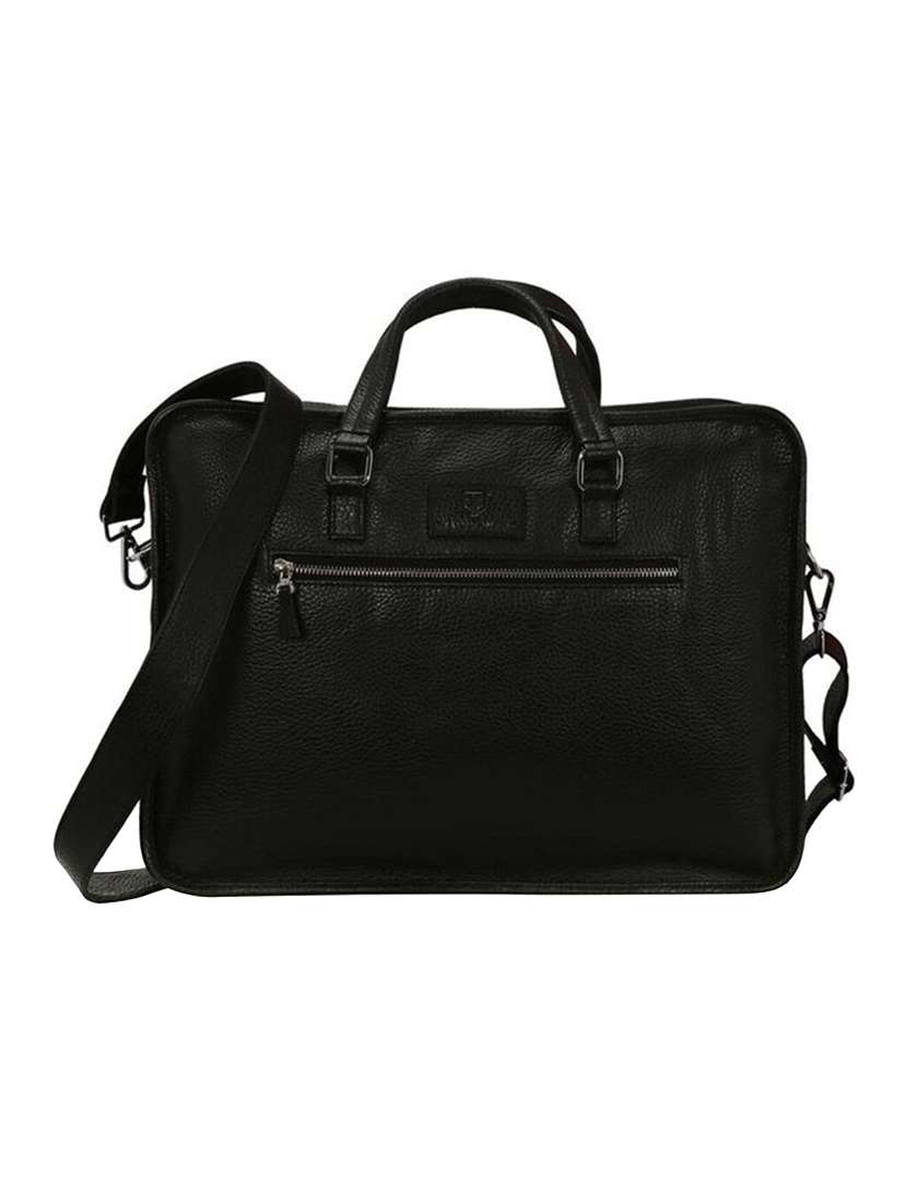 black leather  laptopbag