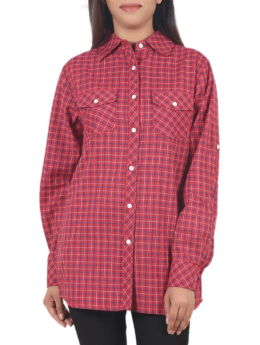 red checkered shirt