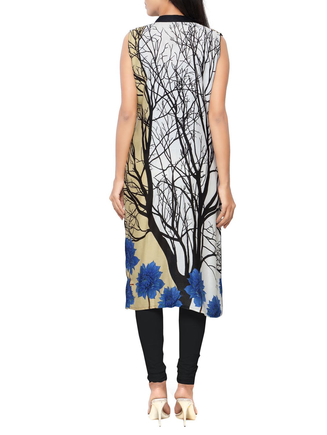 multicolored rayon straight kurta - 14559474 - Standard Image - 2