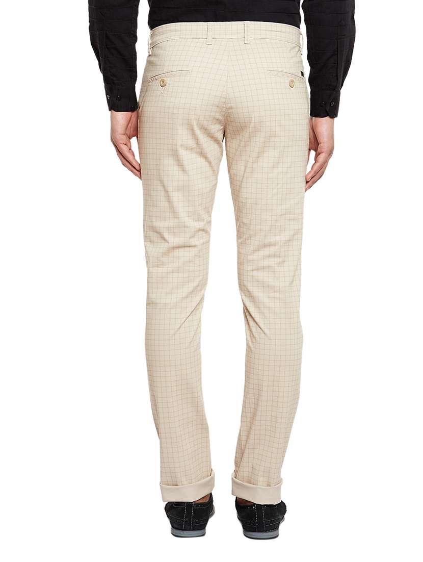beige cotton formal trousers - 14559825 -  Standard Image - 2