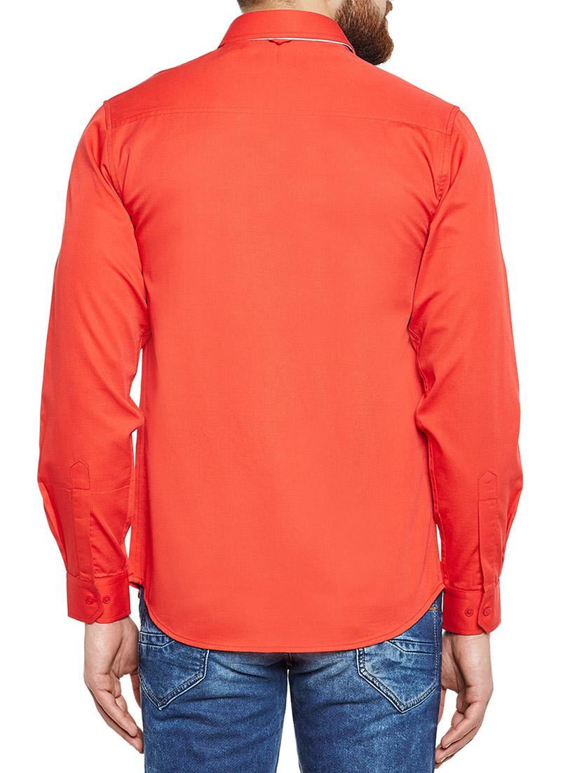 red cotton casual shirt - 14559849 - Standard Image - 2