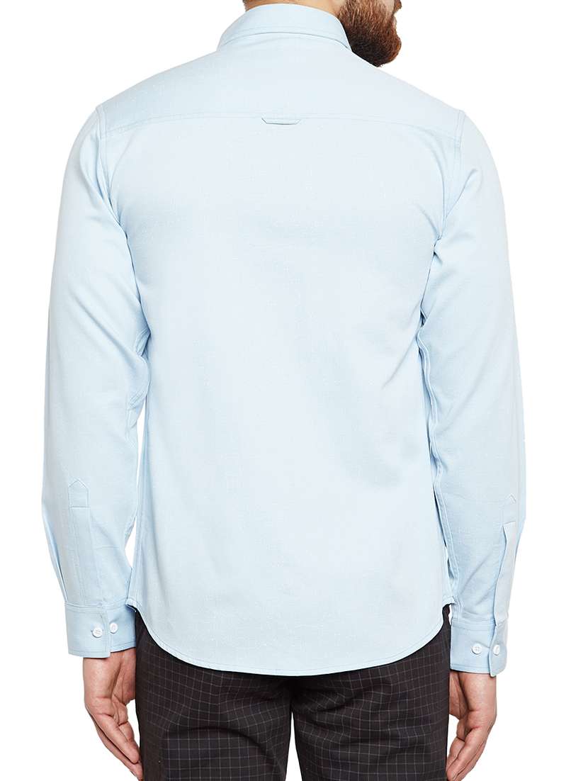 light blue cotton casual shirt - 14559858 -  Standard Image - 2