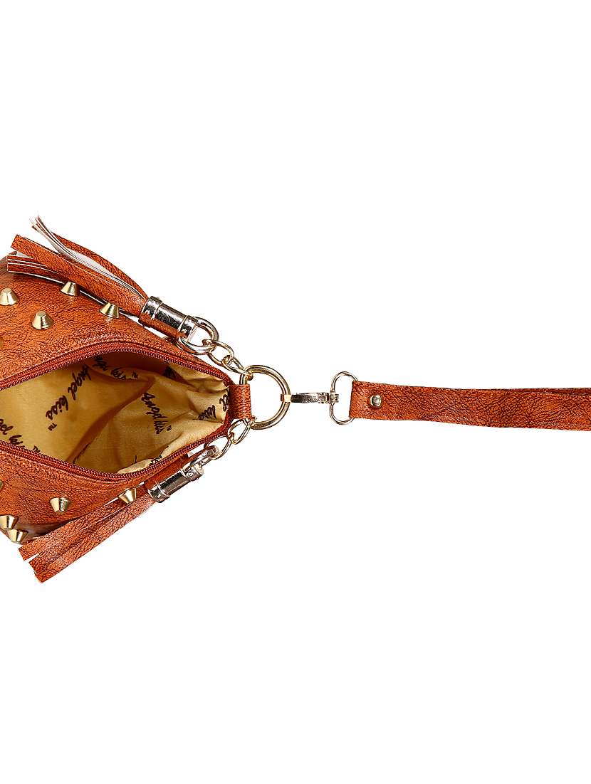 brown leatherette sling bag - 14559948 - Standard Image - 2