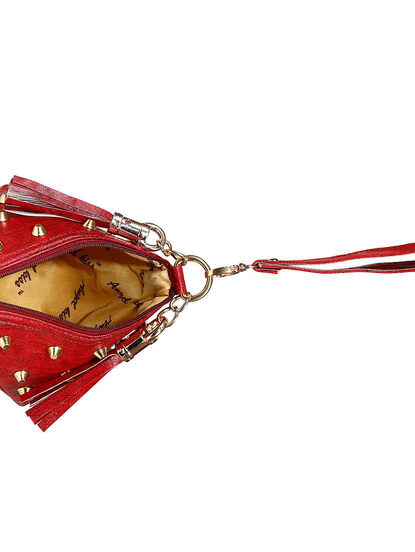 red leatherette sling bag - 14559949 - Standard Image - 2