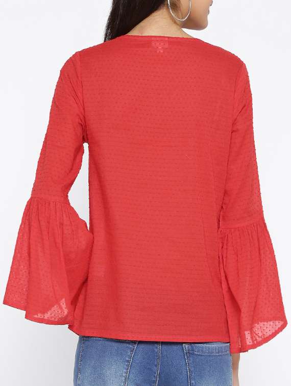 women's straight round neck top - 14562647 -  Standard Image - 2