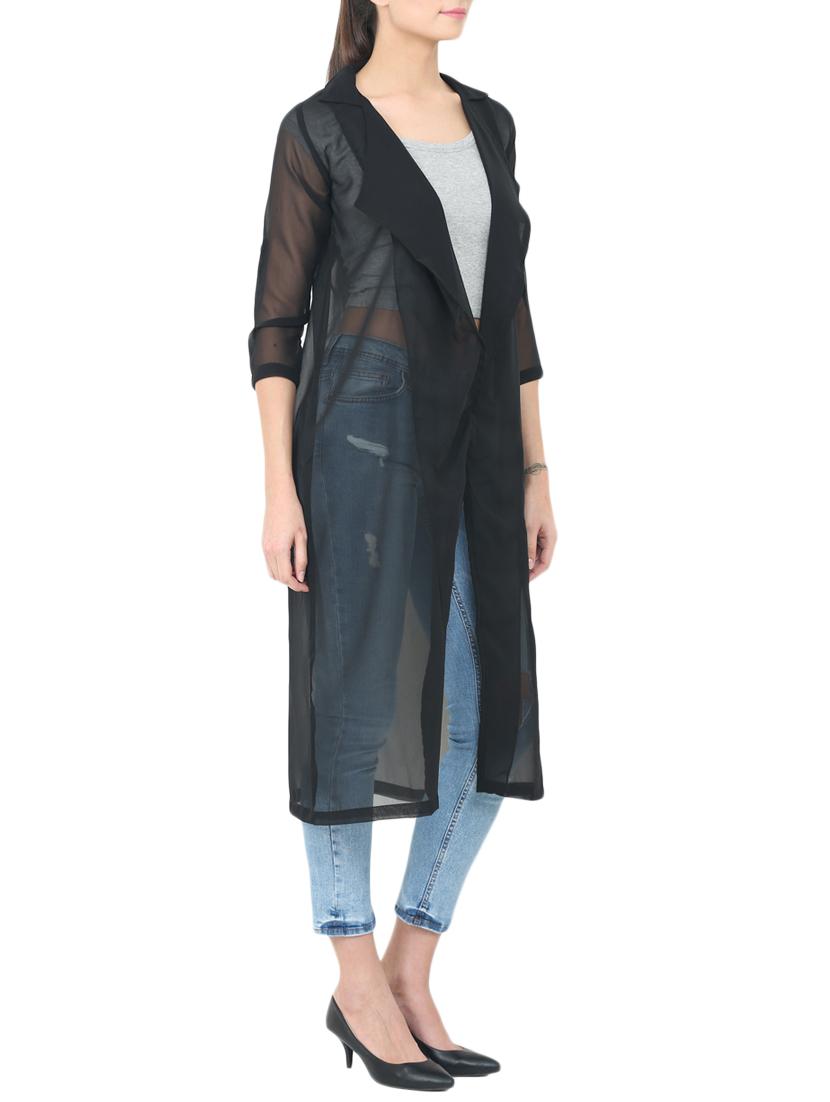 solid black long shrug - 14564681 - Standard Image - 2