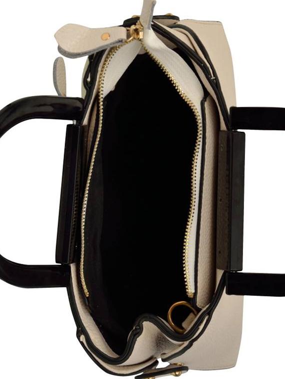 cream leatherette handbag - 14566674 - Standard Image - 2