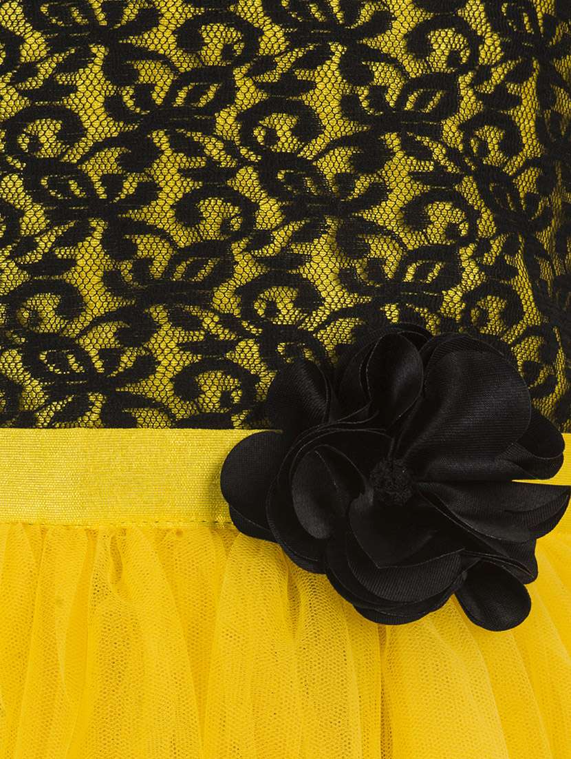yellow net party gown - 14568432 - Standard Image - 2