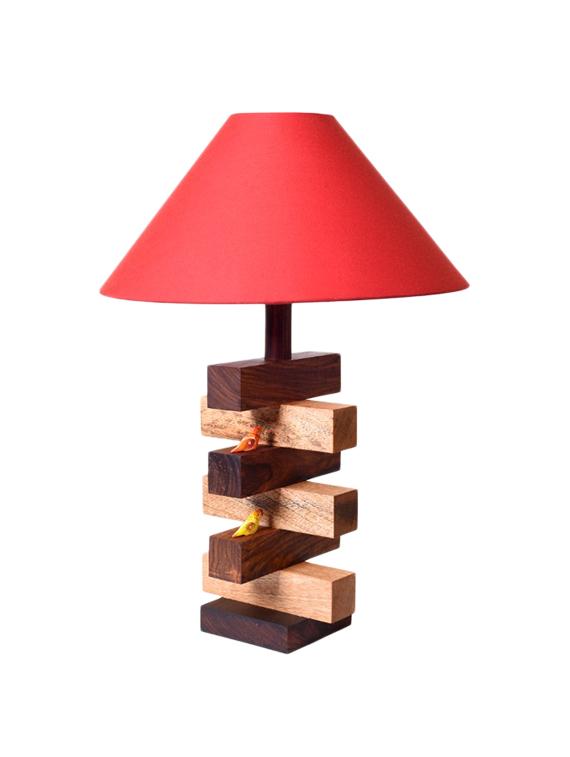 sheesham wood bird brown table lamp - 14571754 - Standard Image - 2