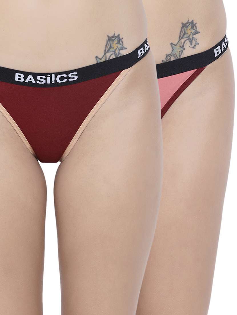 set of 2 multi colored bikini panties