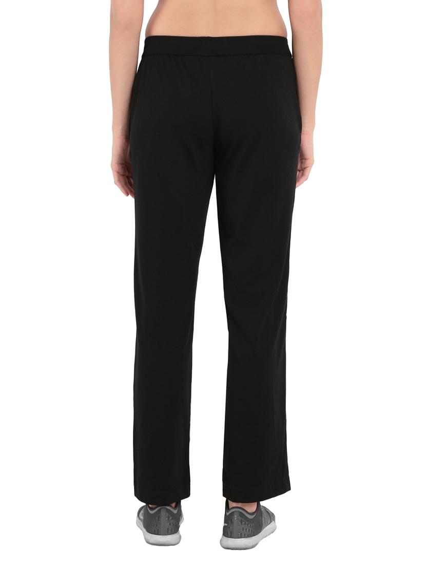 black cotton track pants - 14574510 - Standard Image - 2