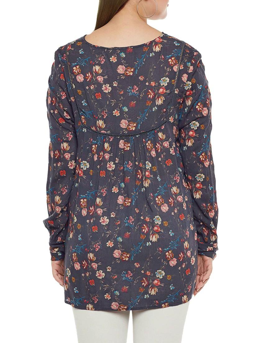 grey viscose plus top - 14578443 - Standard Image - 2