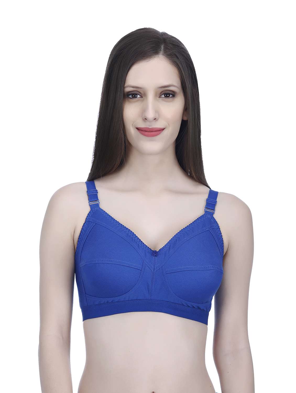 floral patch solid bra 
