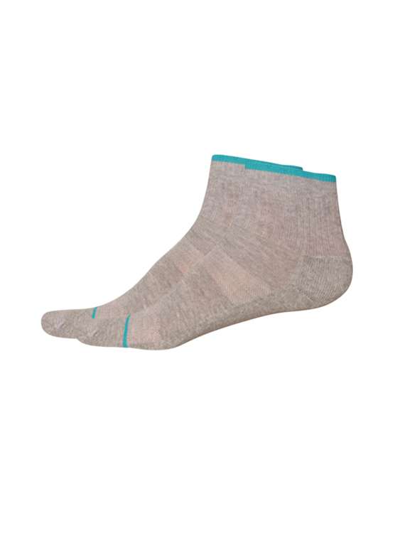 grey cotton ankle length sock