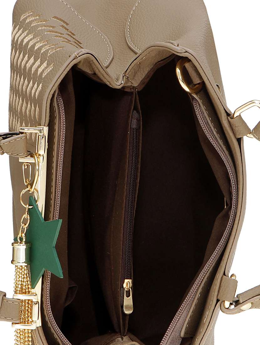 brown leatherette handbag - 14584179 -  Standard Image - 2