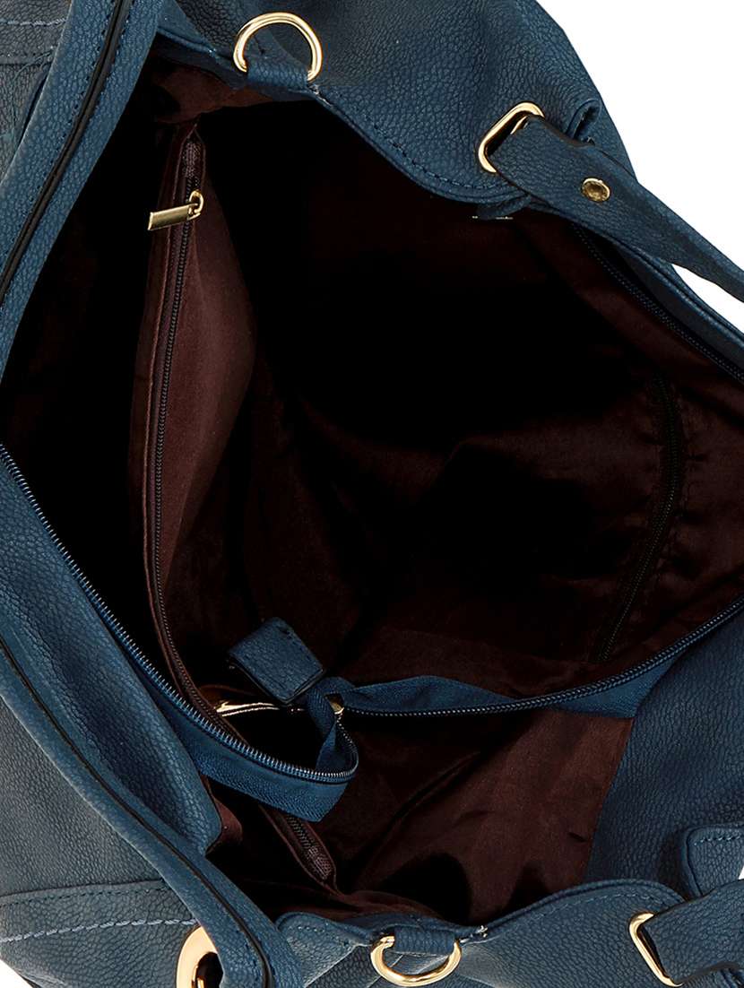 blue leatherette handbag - 14584187 -  Standard Image - 2