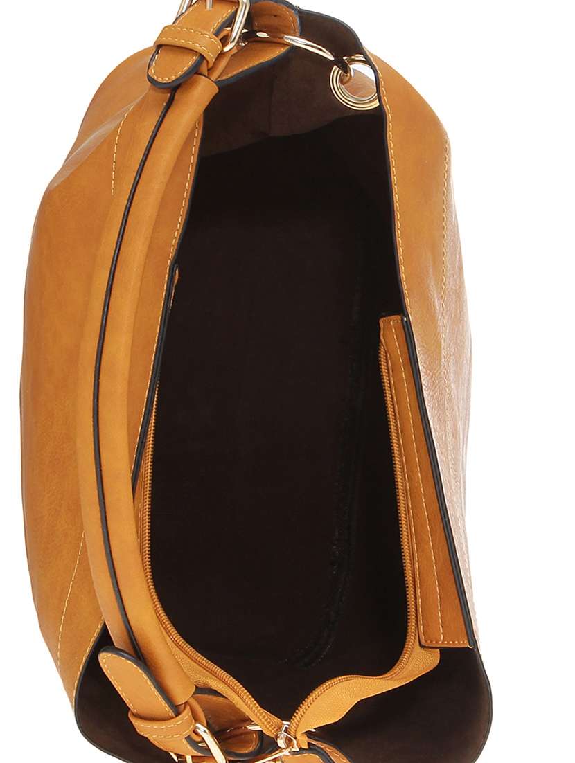 tan leatherette regular handbag - 14584190 - Standard Image - 2