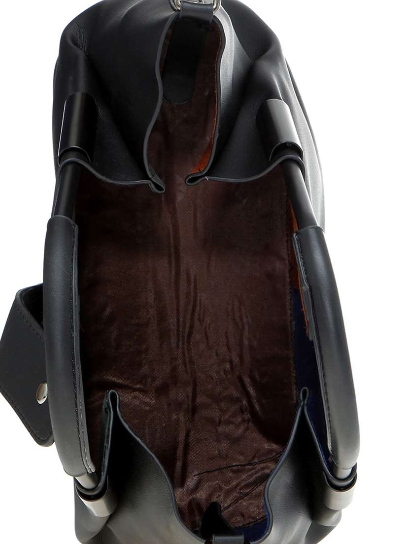 black leatherette  regular handbag - 14584195 -  Standard Image - 2