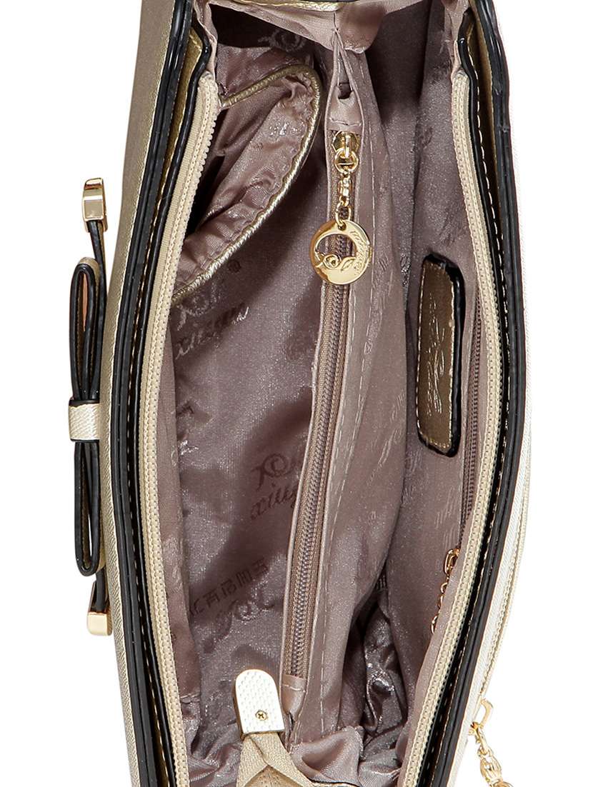 gold leatherette sling bag - 14584220 -  Standard Image - 2