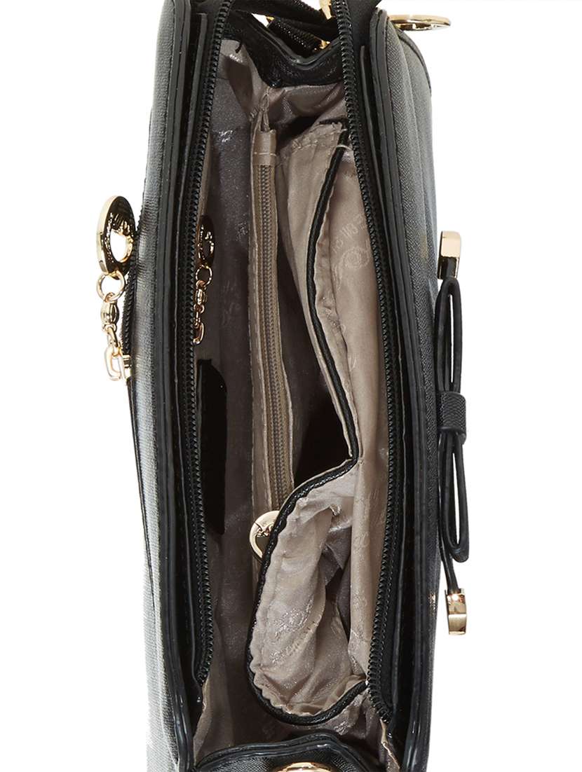 black leatherette sling bag - 14584221 -  Standard Image - 2