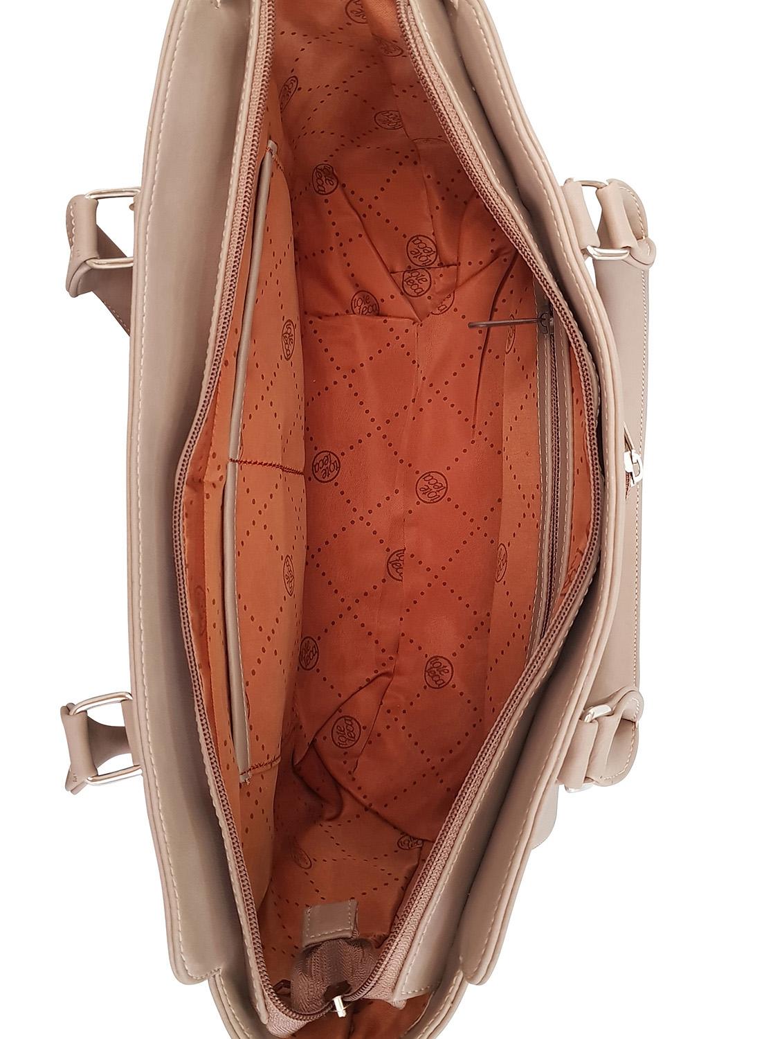 brown leatherette regular handbag - 14585396 - Standard Image - 2
