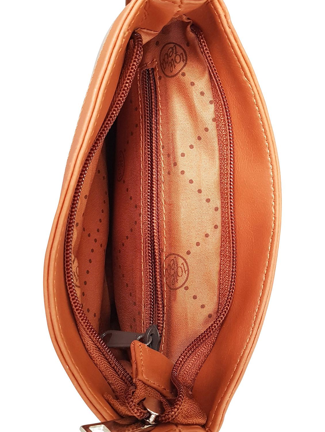 brown leatherette regular sling bag - 14585426 - Standard Image - 2