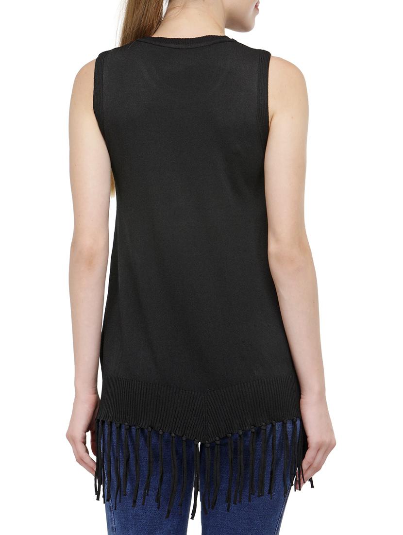 women's straight round neck top - 14590160 - Standard Image - 2