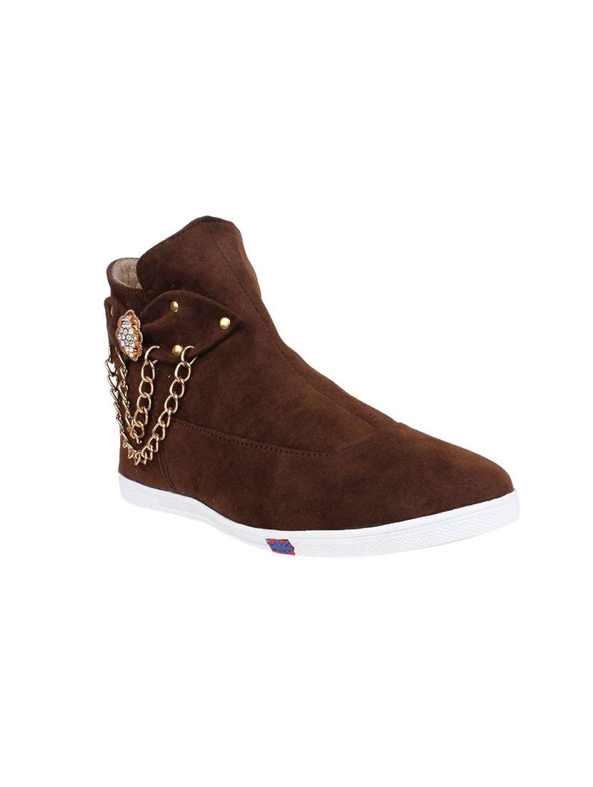 brown suede ankle  boot